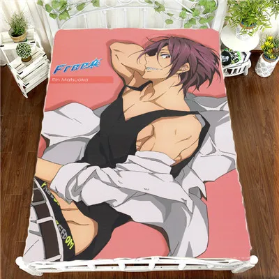 Аниме Манга бесплатно! IWatobi купальный клуб простыня 150*200 см простыня 004 - Цвет: Фиолетовый