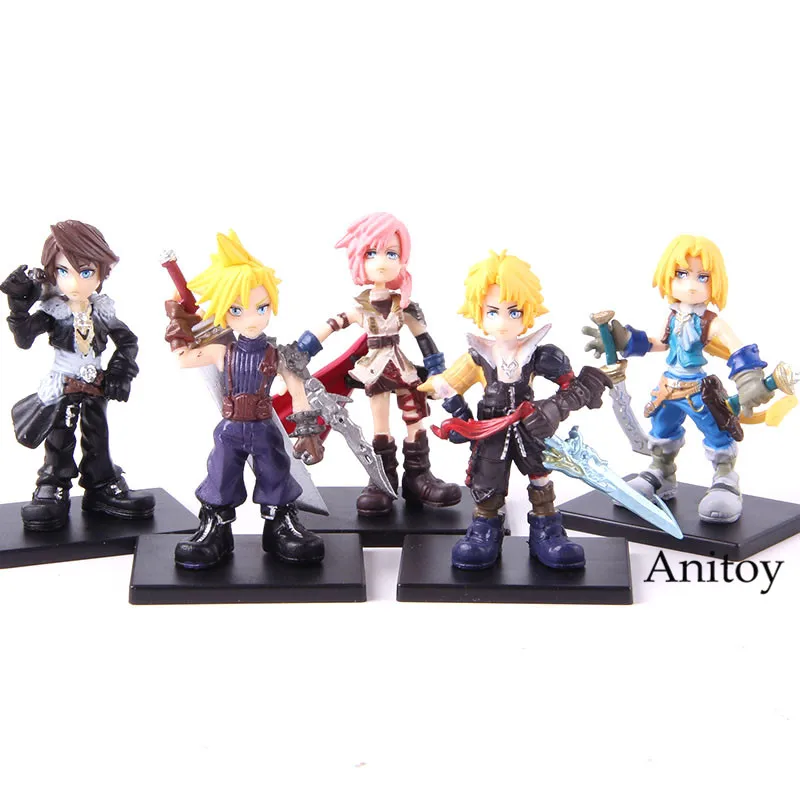 A without retail box 5 шт./компл. Клауд страйф Final Fantasy VII Dissidia Final Fantasy Цвет прозрачный фигурка из ПВХ, Коллекционная модель, игрушка - Цвет: A without retail box