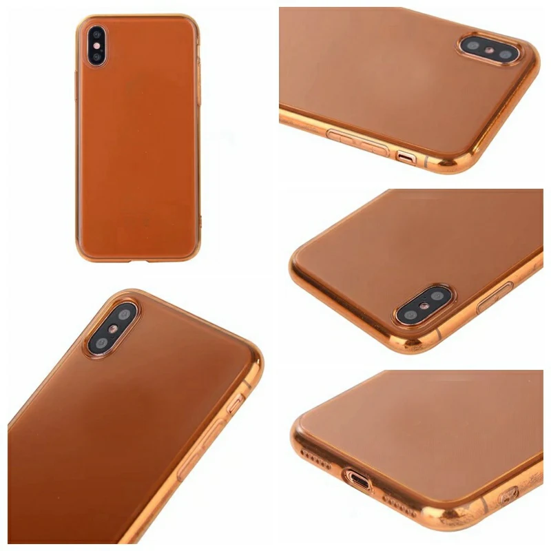 Anshow Красочные Мягкие TPU прозрачный чехол для iPhone X плотная Глянцевая Bling кожи 5.8
