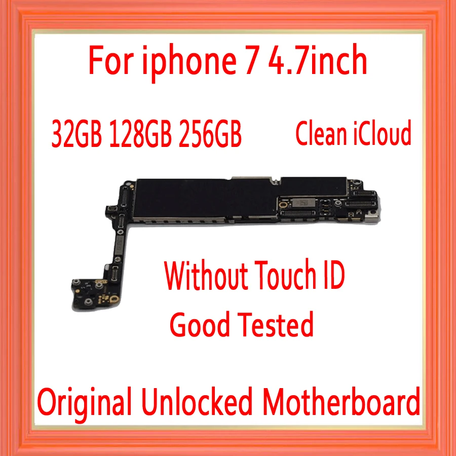 Заводская разблокированная материнская плата для iphone 7 с/без Touch ID 100%