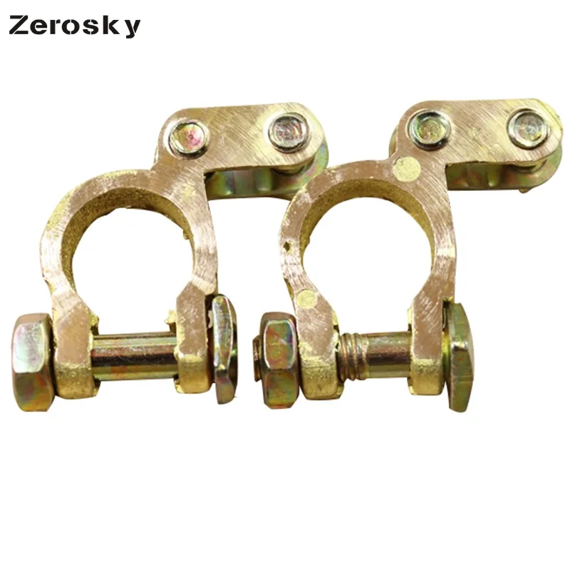 2 шт. новый авто замена батарея терминал зажим зажимы латунь разъем золотой