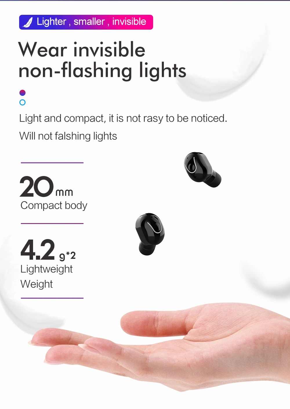 Bluetooth гарнитура, беспроводные наушники, HIFI Звук V5.0, наушники, стерео наушники с микрофоном, зарядная коробка, внешний аккумулятор для смартфона