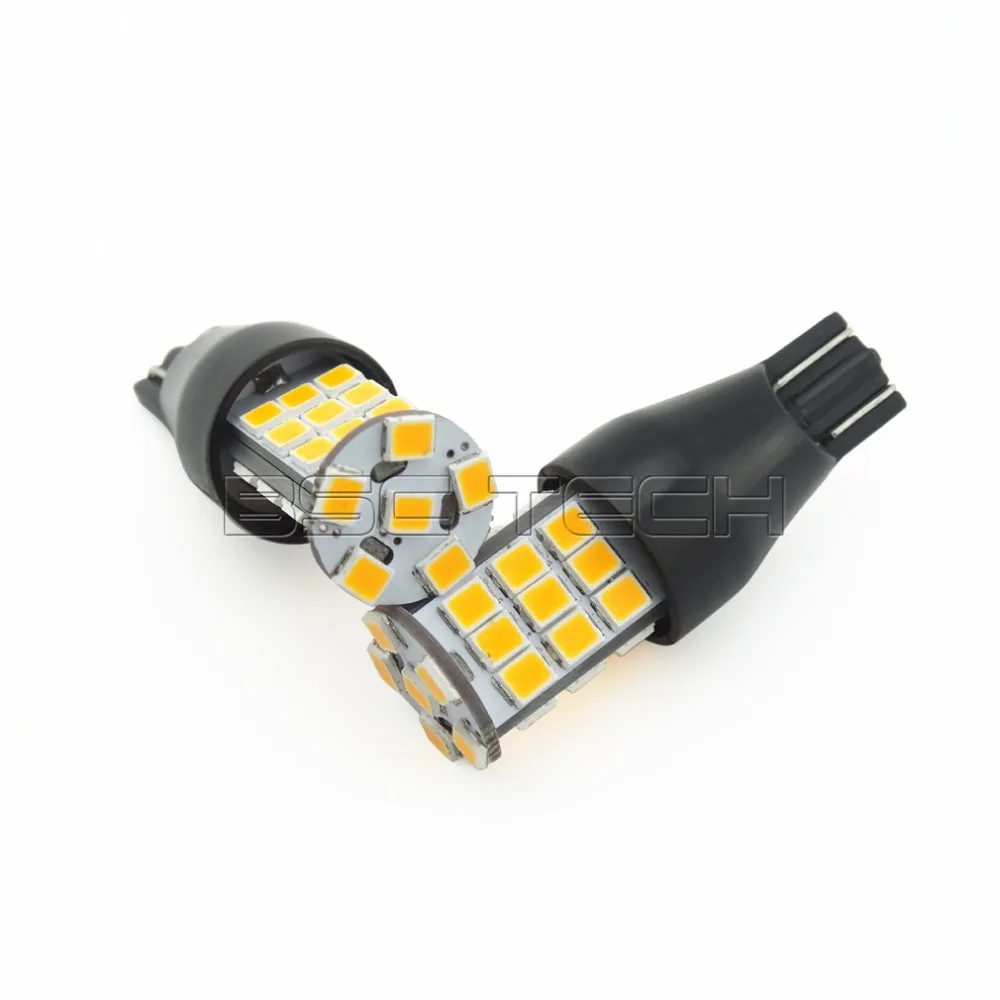 2x W16W WY16W T15 921 912 33SMD 2835 Светодиодный свет лампы желтый vanssi|car amber lights|car lightbulb led |