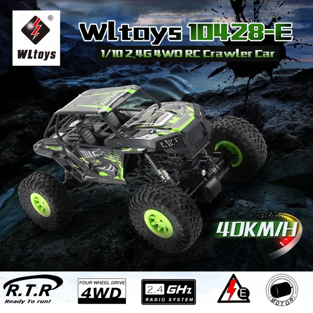 Wltoys 10428 E 1/10 2 4 г 4WD электрический рок взбирающийся гусеничный RC автомобиль