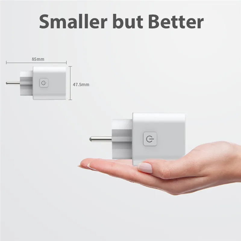 Умный дом Wifi вилка мини умная розетка ЕС EWeLink совместима с Alexa/Google Home Mini/IFTTT|Умные