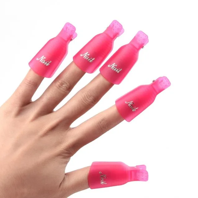 10 pcs Rose Cap OYAKOM 10 шт. дизайн ногтей Замачивание колпачок зажим средство для снятия УФ гель-лака для ногтей+ 900 шт. ватный гель салфетки для ногтей Удаление обертывания маникюрные инструменты - Цвет: 10 pcs Rose Cap