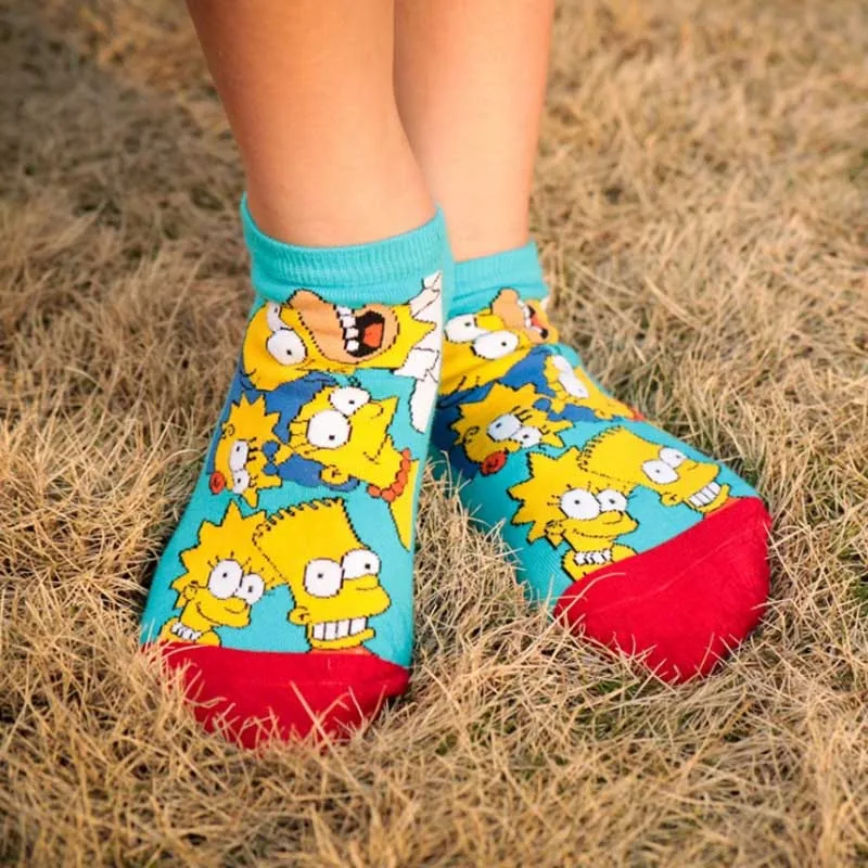 Новинка; короткие носки для отдыха; Chaussettes; дышащие удобные женские Короткие Носки с рисунком аниме - Цвет: 1