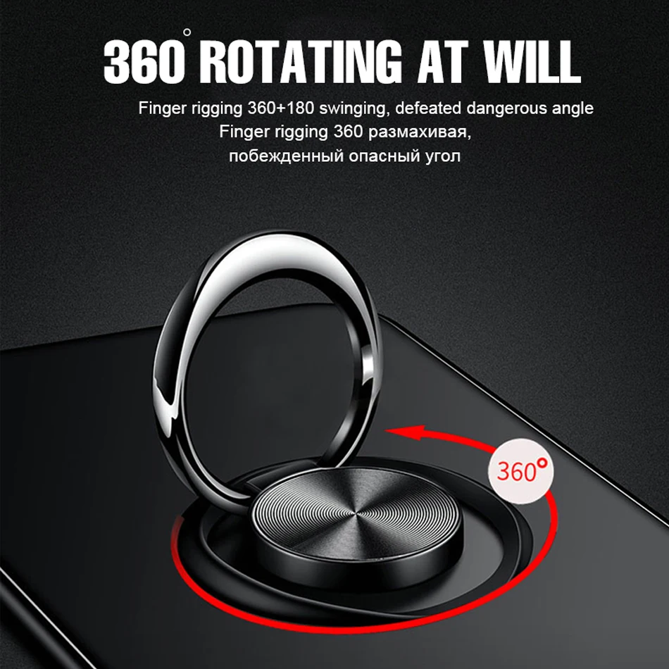 Ring Case For Oneplus 6T Silicone Soft Cover 7 Magnetic Holder Stand Coque One Plus 6 1+7 |