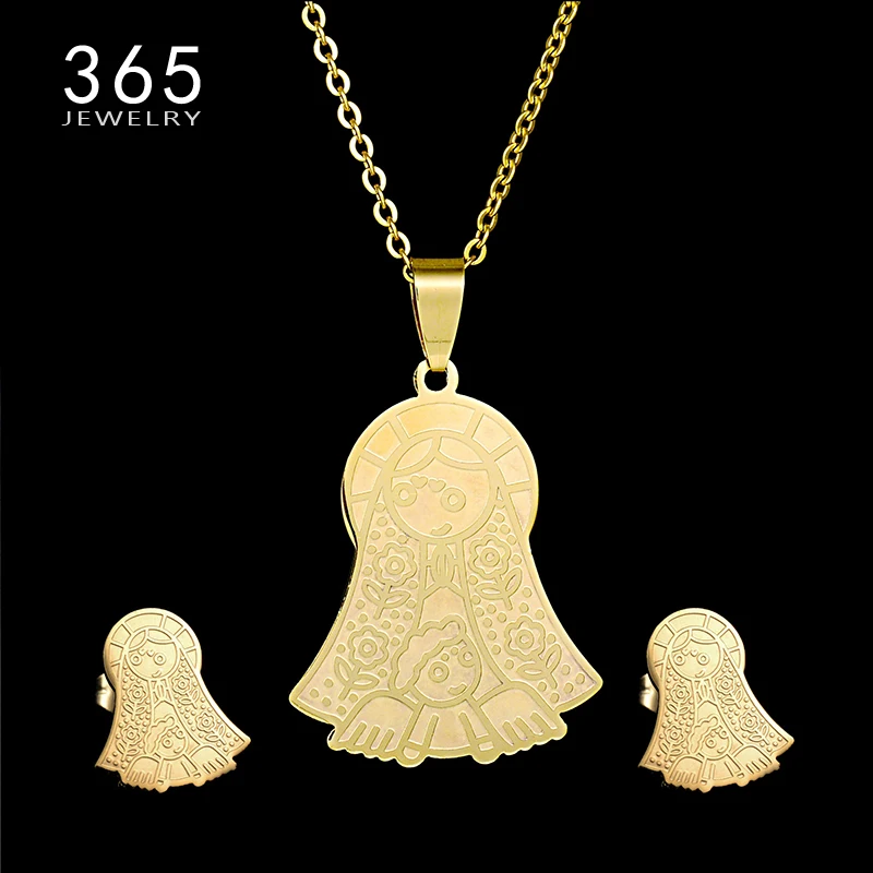 Детские ювелирные изделия Африканский Дубай золотой цвет наборы нержавеющая