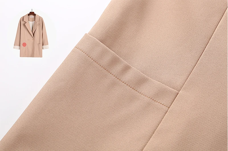 Женский Повседневный комплект из 2 предметов черный длинный пиджак и брюки с