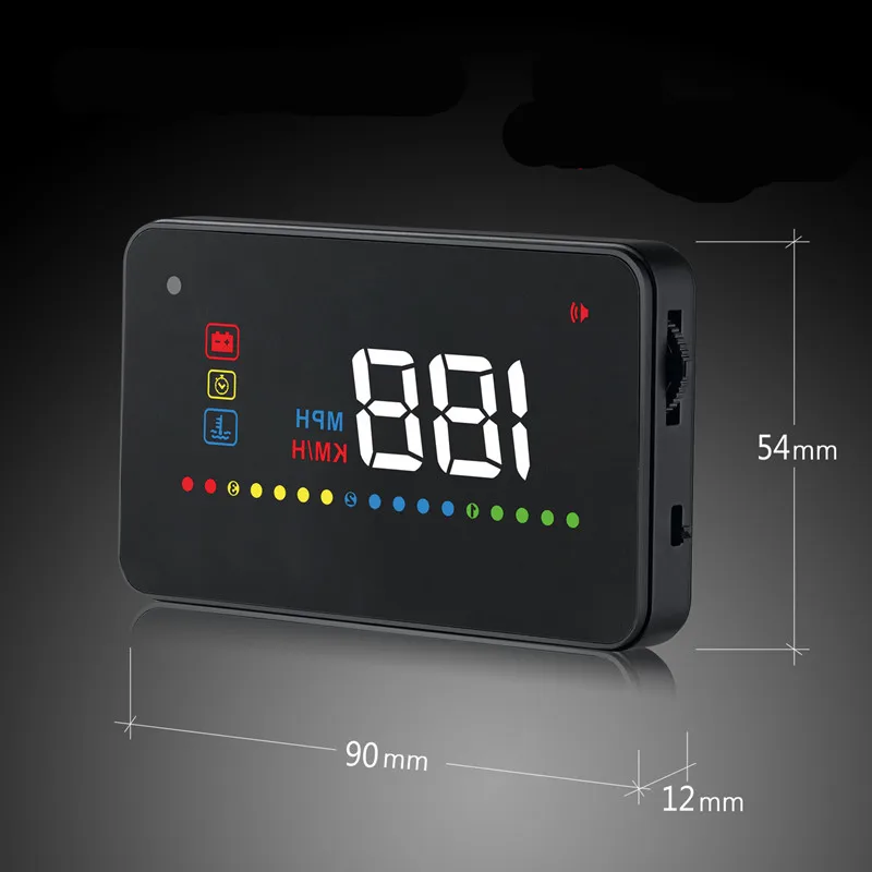 A200 автомобильный головной дисплей комбинированный OBD HUD система Предупреждение о превышении скорости проектор лобовое стекло авто электронная сигнализация напряжения
