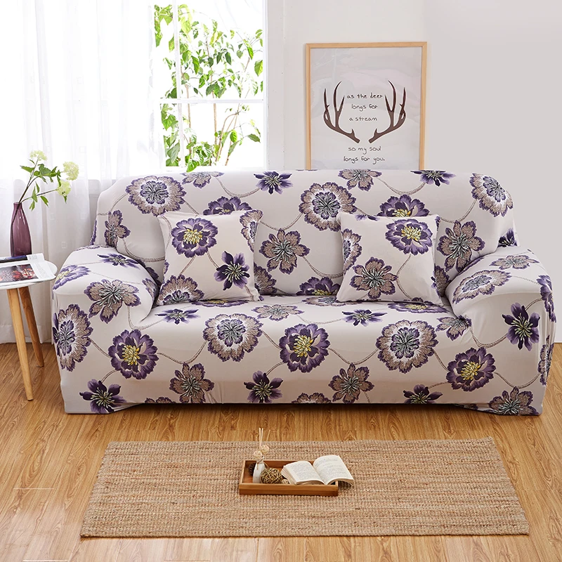 Эластичное покрывало для дивана Florals секционные Чехлы эластичное цельнокроеное