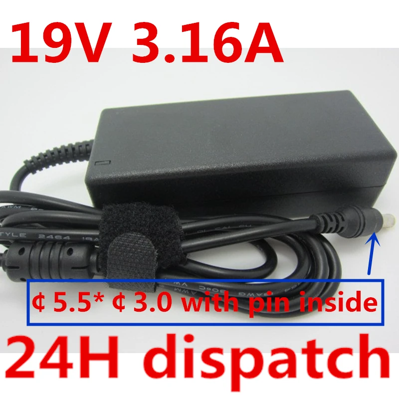 HSW 19V 3.16A 5 5*3 0 адаптер переменного тока для ноутбука samsung R429 RV411 R428 RV415 RV420 RV515 R540 R510 R522