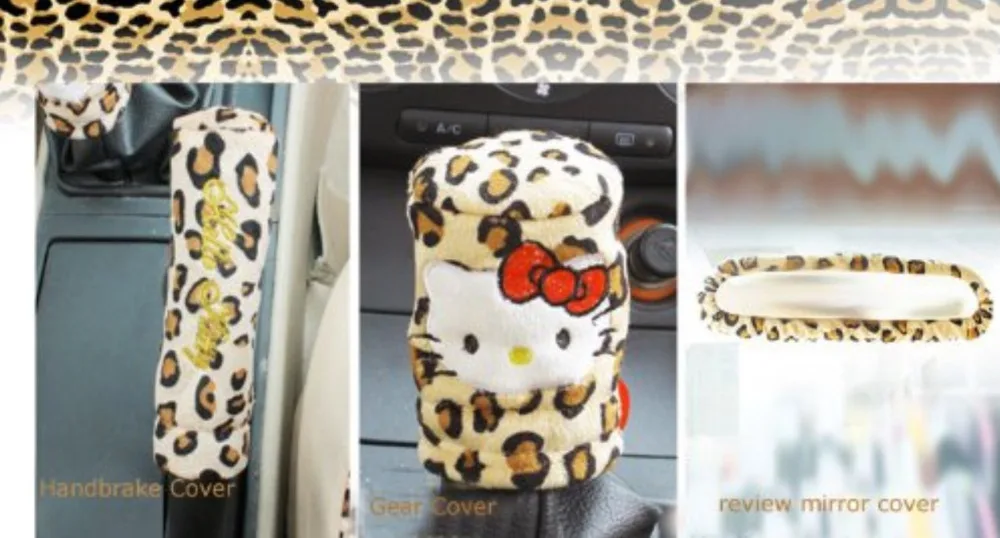 Универсальные Мультяшные чехлы на автомобильные сиденья с леопардовым принтом и