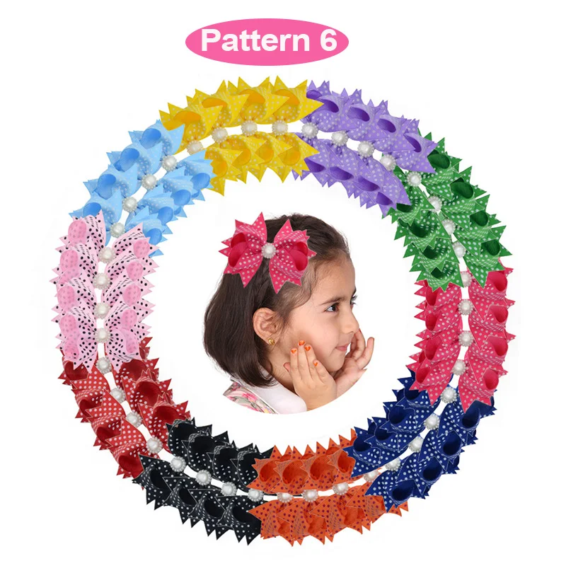 

20 Pairs Cheer Grosgrain Ribbon Bows Girls Rhinestone Hair Bows Clips Toddler Pinwheel Boutique Hairbows Barrettes for Toddlers