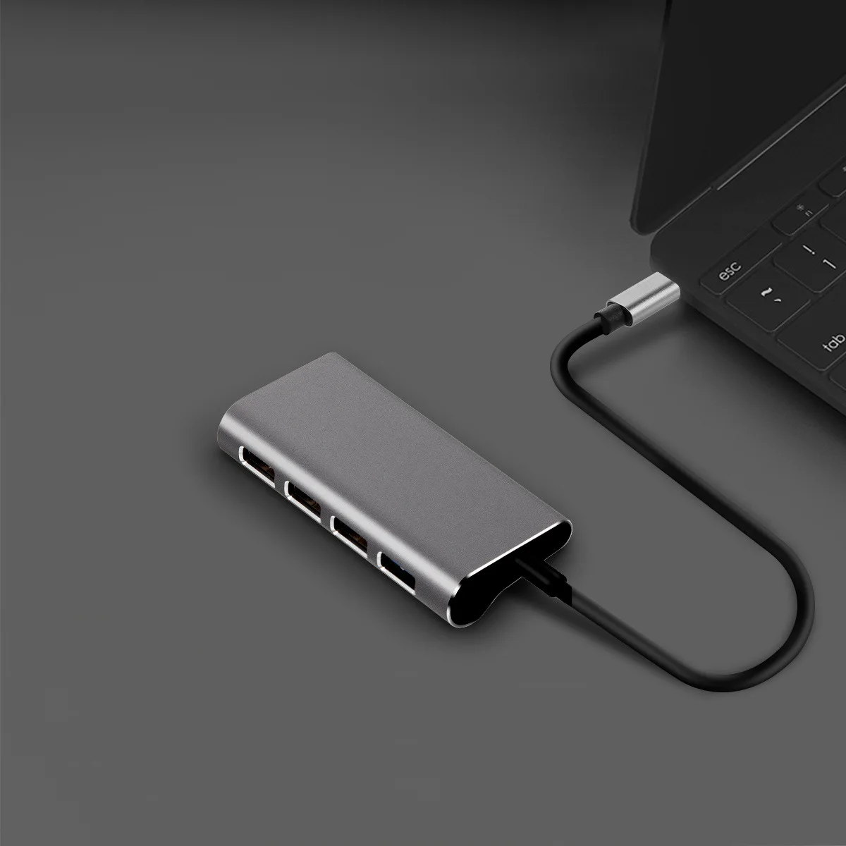 Тип с разъемами типа C и 4-Порты и разъёмы USB3.0 PD концентратор Алюминий сплав 5 Гбит/с супер Скорость Разветвитель USB C Быстрая зарядка концентратор для Mac Book Xiaomi GALAXY S8
