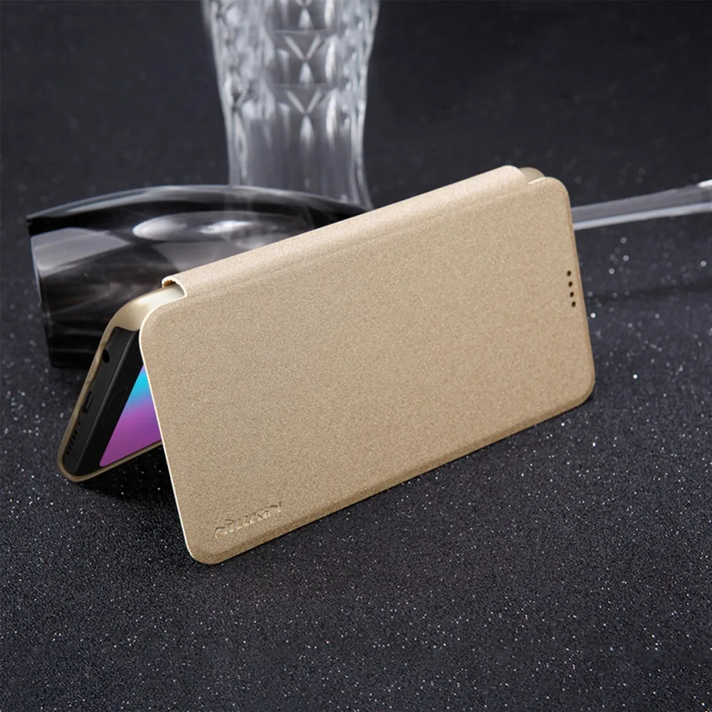 Кожаный чехол NILLKIN с блестками для Huawei Honor 10 Ультратонкий чехол-книжка жесткий