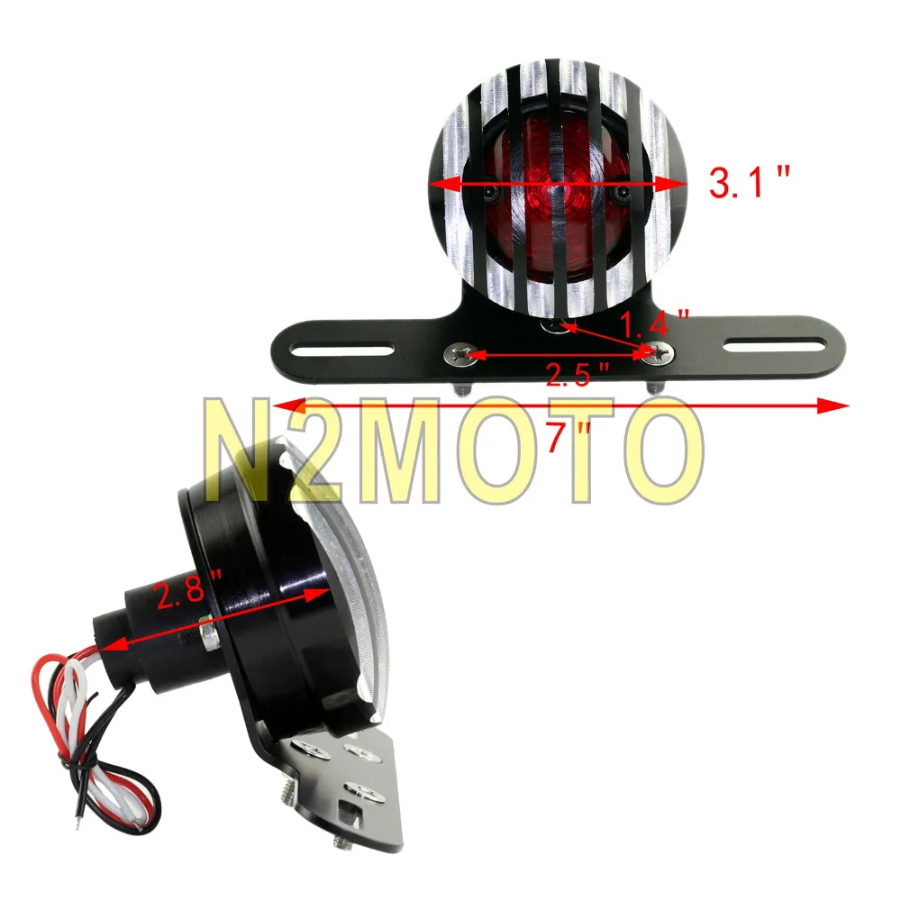 Задний фонарь с ЧПУ для мотоциклетной решетки черная светодиодсветодиодный