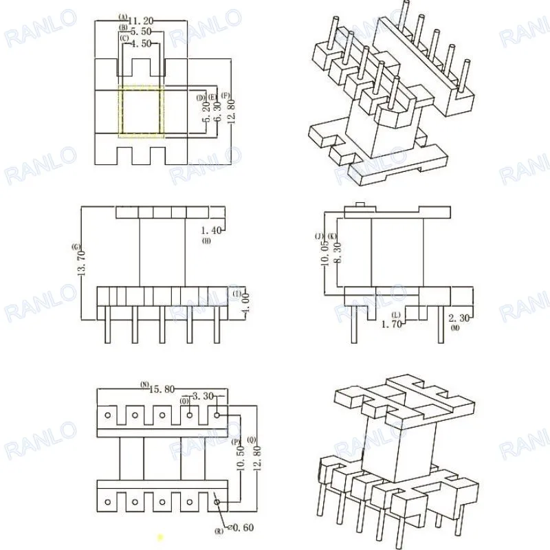 20 шт. EE16 510pin Вертикальная шпуля PC40 ферритовый сердечник | Обустройство дома