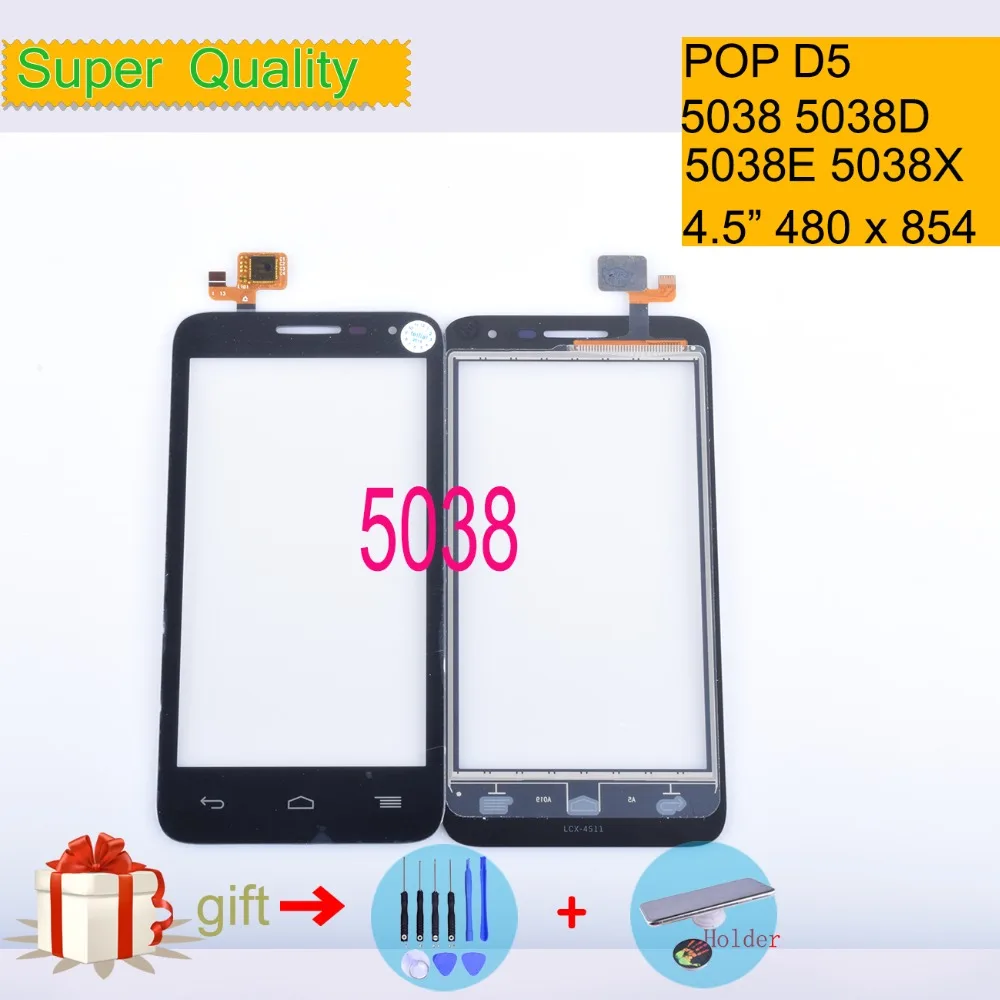

For Alcatel One Touch POP D5 5038 5038D 5038E 5038X OT5038 Touch Screen Touch Panel Sensor Digitizer Front Glass Touchscreen
