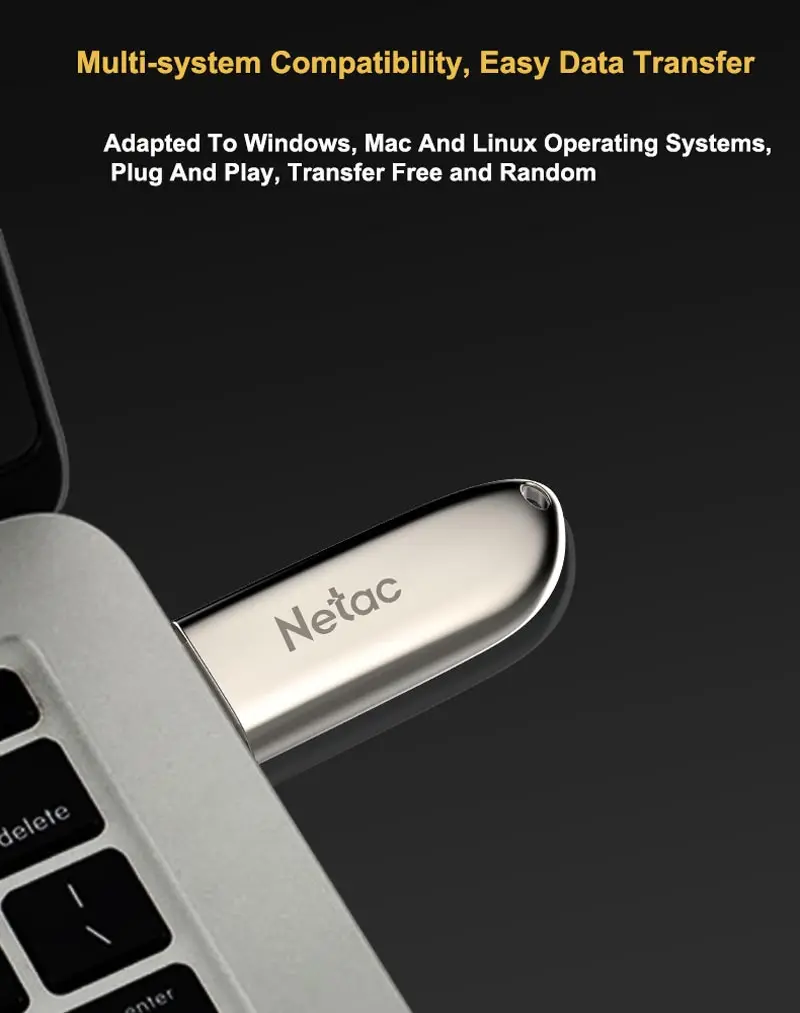 Netac USB флэш-накопитель USB3.0 высокая скорость карты памяти 64 Гб металл специальный U352 острый нож хранения USB флешки 64 ГБ 3,0 usb c