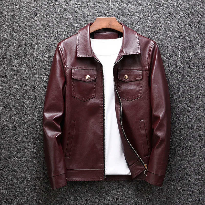 

2018 новый тонкий Байкер Leder Jacke Herren хорошее качество Veste Cuir