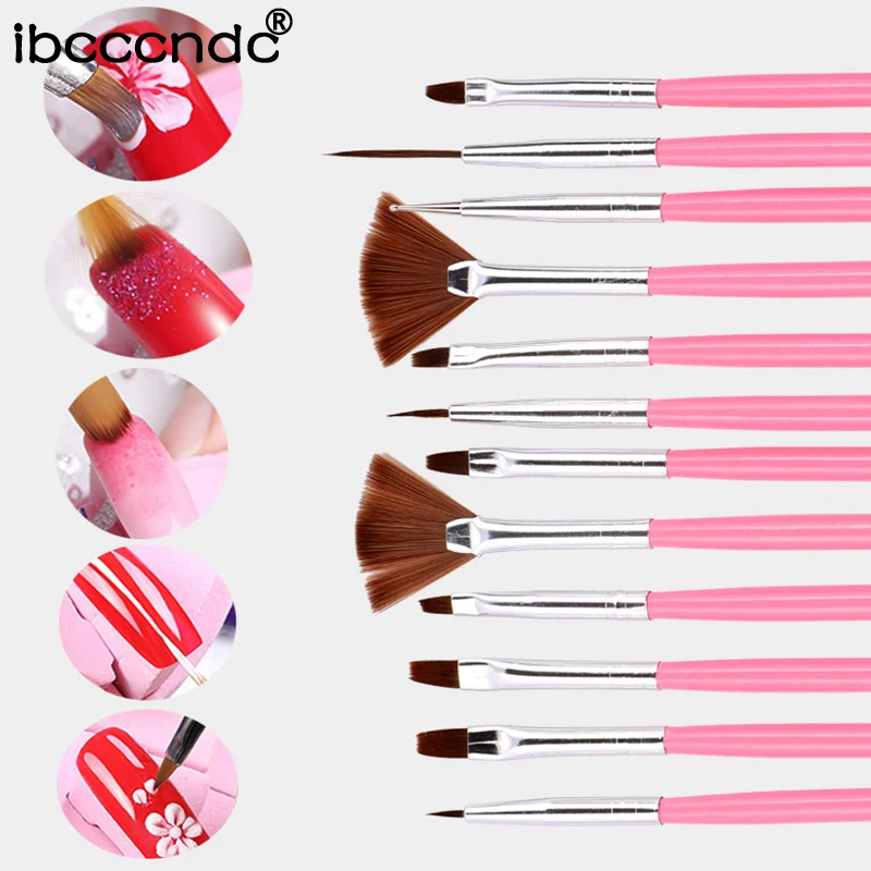 

Набор инструментов для нейл-арта 20 шт., кисть для точечного рисования, ручка для гелевого щетки для полировки, инструменты для дизайна ногте...