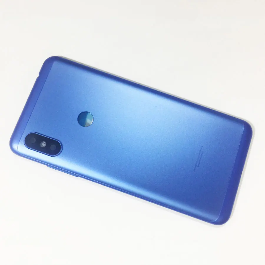 Для Xiaomi Redmi Note 6 Pro задняя крышка Корпус задняя Батарейная дверь боковая клавиша запасные части+ лоток для sim-карты