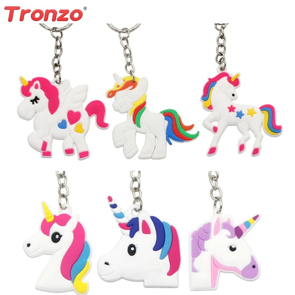 Tronzo 5 шт. брелок для ключей в виде единорога вечерние украшения на день рождения