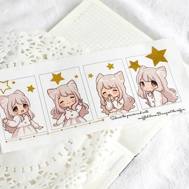 40 шт./упак. Kawaii милые девушки маркер стикер Наклейки для дневника Декоративные