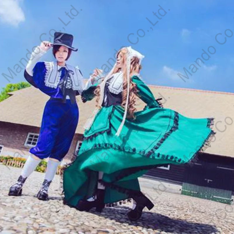 

Anime rozen maiden Sui sei seki Jade Stern Cosplay Costume Girls Green Maid Fancy Dress Women Halloween Cosplay Party Outfit