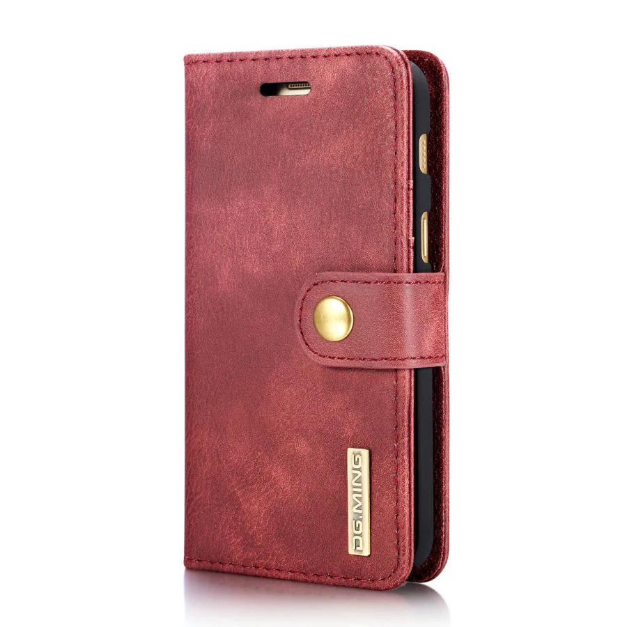 Red Кожаный чехол в стиле ретро для IPhone XS MAX XR, задняя крышка для IPhone 6, 7, 8 Plus, 11 Pro Max, откидная Магнитная крышка, кошелек, сумка для телефона - Цвет: Red