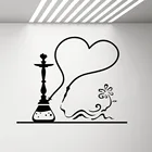 Наклейки на стену для кафе, гостиной, гостиной, кальяна, дыма, кальяна, бара, виниловые наклейки на стену, съемная современная спальня с настенными наклейками, A100