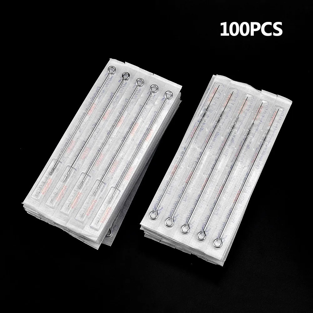 

100pcs Stick Tattoo Needle 3RL Supply Tattoo Aghi Agulha De Tatuagem Needles Microblading Round Tebore Agujas Para Microblading