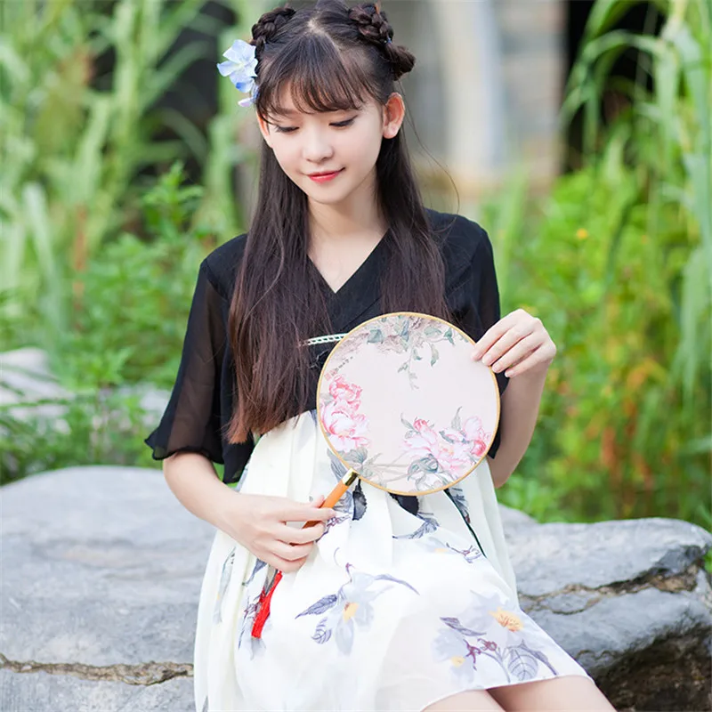 2017 Chinese Traditional Clothings Ruqun Dress One-Piece Black And White Elegant Retro Chest-High Tang Dynasty Long Short | Тематическая