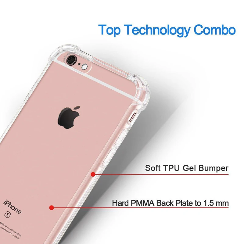 Прозрачные Crystal Clear Мягкий гель ТПУ кожного покрова противоударный бампер чехол