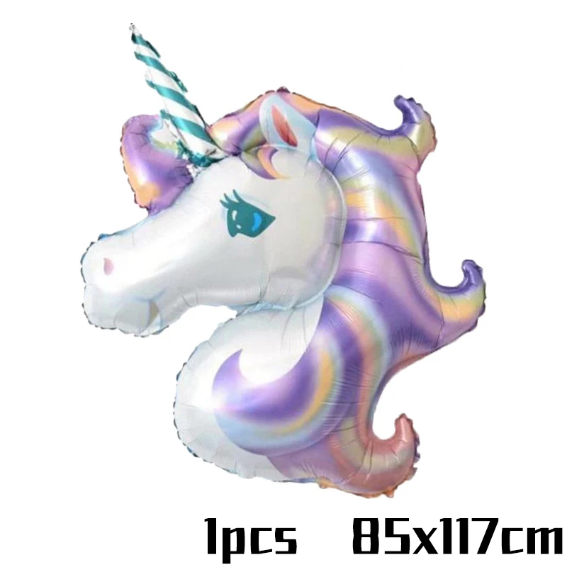 1pcs Unicorn Balloon Скатерть с единорогом для детской вечеринки на день рождения, вечерние одноразовые скатерти и столовые приборы, свадебные украшения, товары для детского душа - Цвет: 1pcs Unicorn Balloon