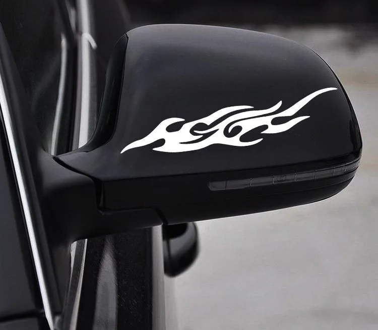 18*4CM Car Stickers Decoration FLAME Shielding Paint Scratches Decals Mirrors Black Silver CT-552 | Автомобили и мотоциклы