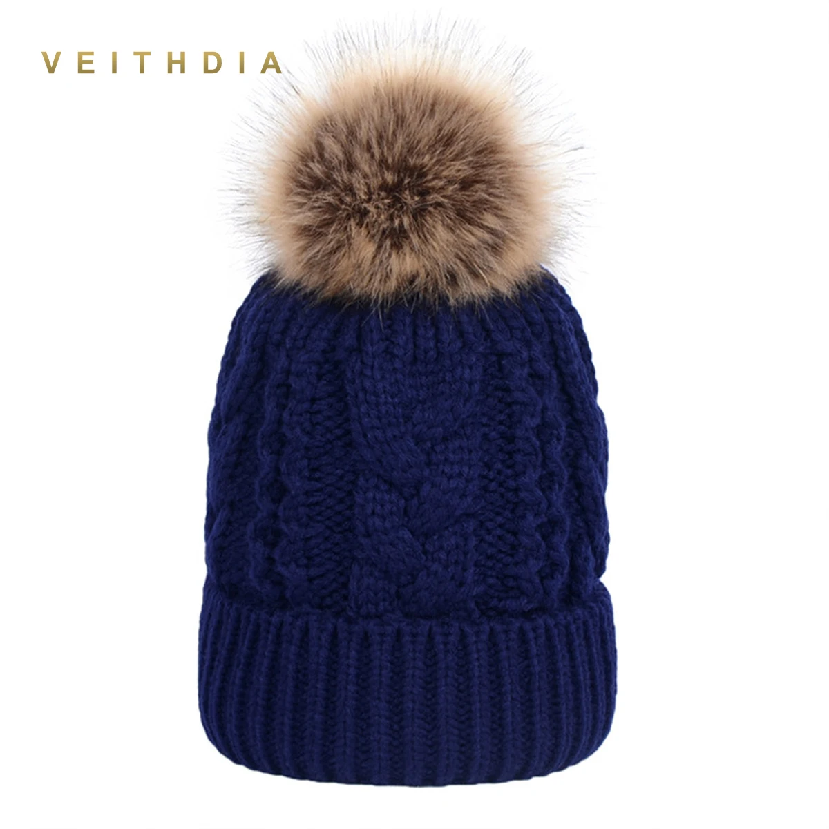 VEITHDIA 2019 женские шапки с бархатным флисом внутри облегающие зимние 8 пейсли для