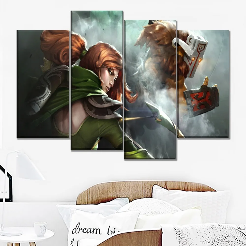 1 панель Windranger и Juggernaut Dota 2 герои игр Холст Картина рамки или бескаркасные современные декоративные для дома стены искусства