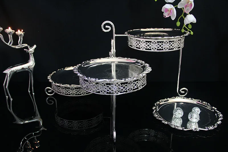 Металлический сервировочный поддон скручивающийся Свадебный центральный декор