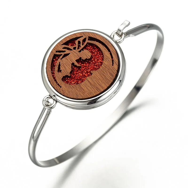 Винтажный Браслет-диффузор из нержавеющей стали с изображением слона и