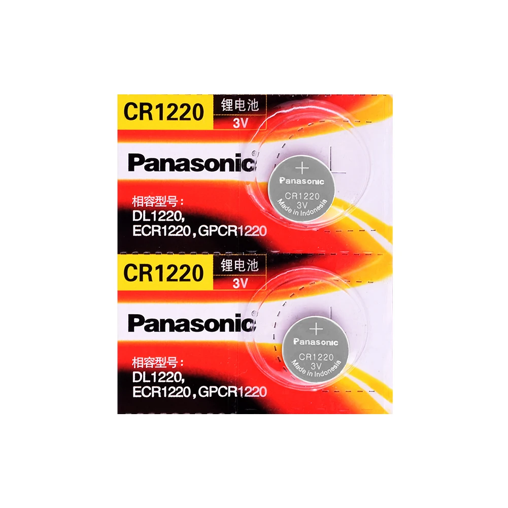 PANASONIC Батарея 2 шт. cr1220 cr 1220 батарейка кнопочного типа 3 в Батарея DL1220 BR1220 ECR1220 LM1220 KCR1220 KL1220 для мобильного часо-компьютер