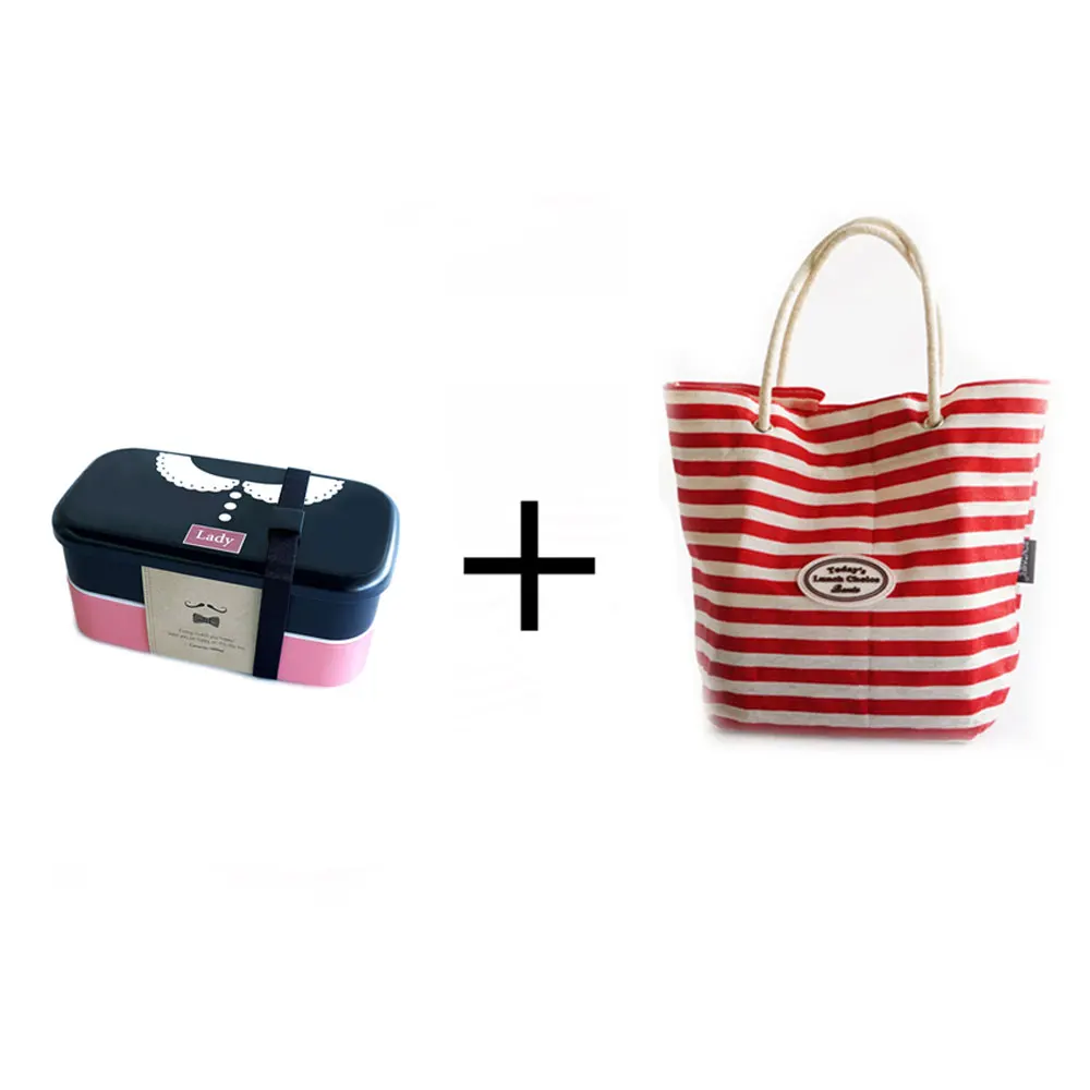 Lace Collar with bag Французский романтический японский 2 уровня Bento Box Обед коробок Пикник lunchbox дети Бенто Еда контейнер печь Портативный Шул кемпинг ланч бокс контейнер для еды - Цвет: Lace Collar with bag