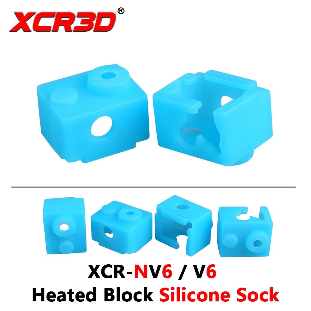 

3D Printer Part XCR-NV6 Heated Block Silicone Sock V6 Hot end Nozzle Heat preservation of socks 1pc
