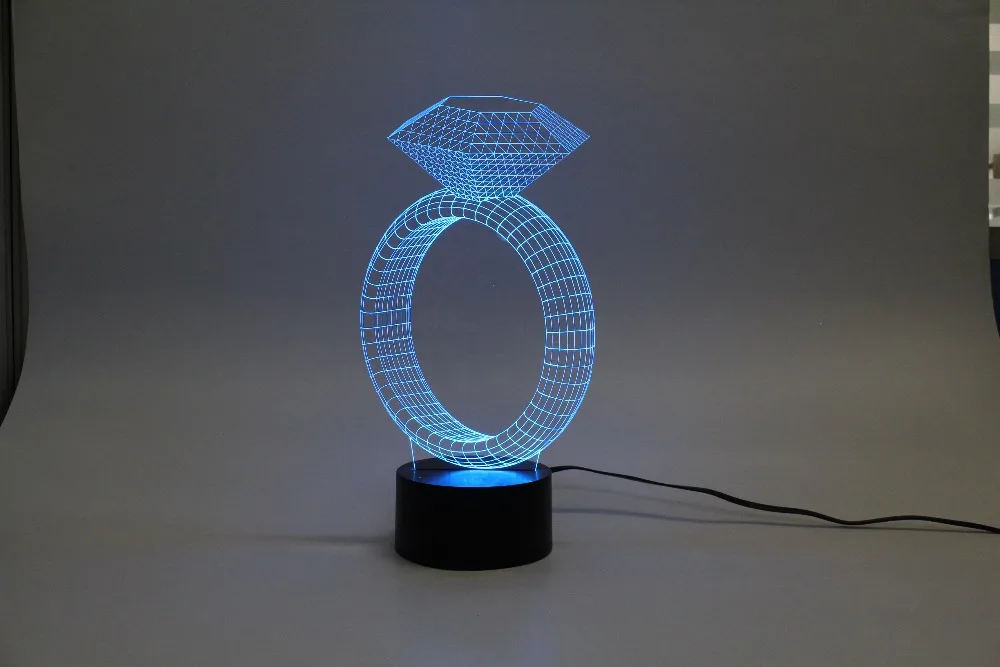 Светодиодный ночник 3D зеркальный светильник забасветильник для маленькой