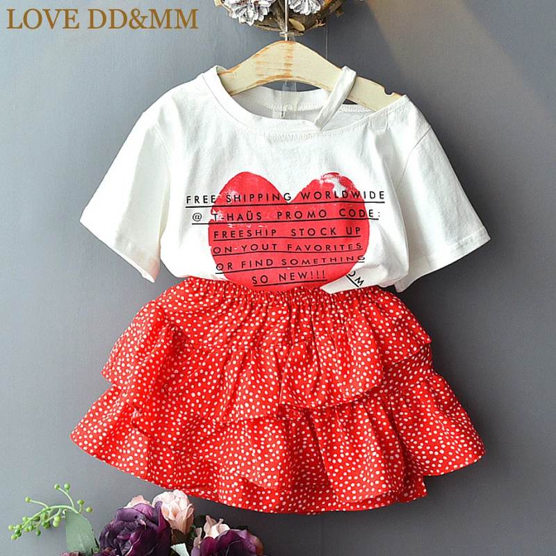 Комплект для девочек LOVE DD &amp MM Новинка лета 2021 детская одежда футболка с коротким
