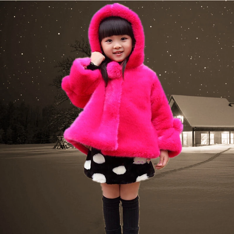 2017 г. осенне-зимнее пальто на искусственном меху для девочек детская верхняя