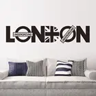 Современные виниловые наклейки с изображением лондонских слов, наклейка на стену с цитатами, домашний декор, настенная Фреска для гостиной, модные обои, ES-103