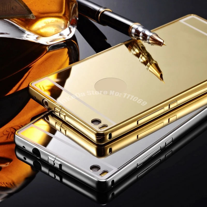 10 шт. роскошный акриловый Алюминиевый металлический зеркальный чехол для Huawei Ascend